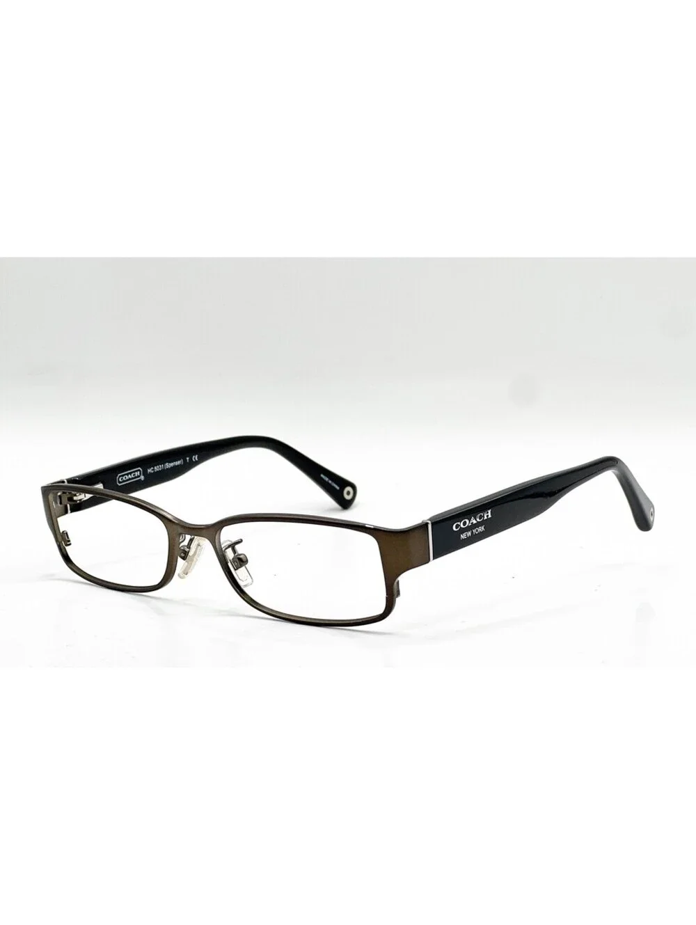 Coach HC 5031 9114 Dark Satin Silver Full Rim Eyeglass Frames 51-16-135